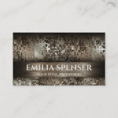 Luxe Platina Design Shimmering Cool Kaart Visitekaartje (Voorkant)