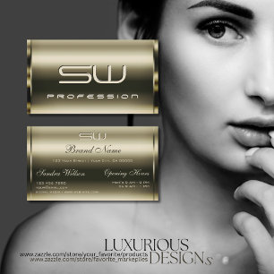 Luxe Platina Optica en Faux 3D Monogram Visitekaartje