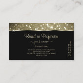 Luxe Platinum Glitter Lichtgevende Sterren toevoeg Visitekaartje (Achterkant)
