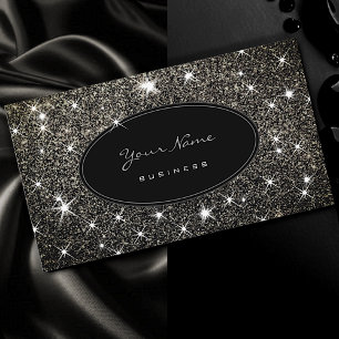 Luxe Platinum Silver Glitter Glam Lichtgevende ste Visitekaartje