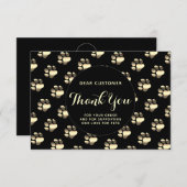 Luxe poespatroon bedankt kaart (Voorkant / Achterkant)