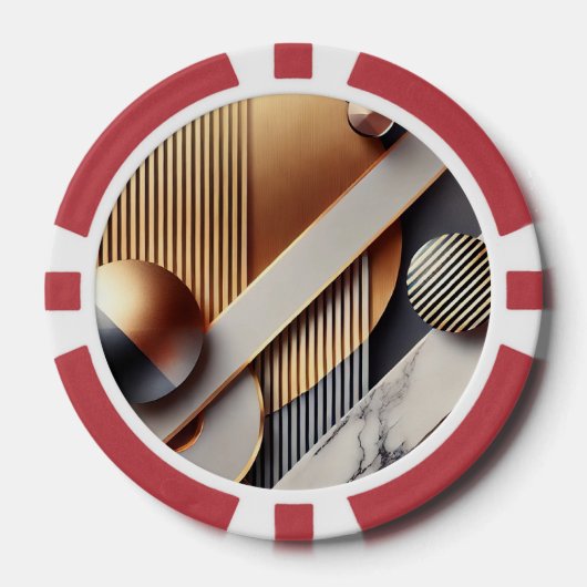 Luxe Poker Chip Design - Goud & Marmer (Voorkant)