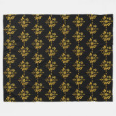 Luxe Populair Elegant Bloemen Collectie Fleece Deken (Voorkant (Horizontaal))