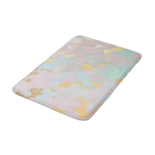 Luxe Populaire Blush Roze Mint Goud Collectie Badmat (Gekanteld)