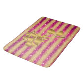 Luxe populaire Floral Pink Gold Glitter Badmat (Gekanteld)