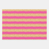 Luxe Populaire Gift Pink Gold Glitter Inpakpapier Vel (Voorkant 3)