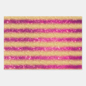 Luxe Populaire Gift Pink Gold Glitter Inpakpapier Vel (Voorkant 3)