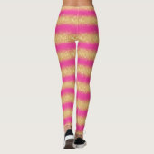 Luxe Populaire Gift Pink Gold Glitter Leggings (Achterkant)