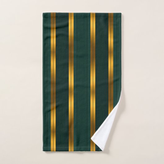 Luxe Populaire Groene Gouden Linnen Textuur Collec Bad Handdoek (Handdoek)