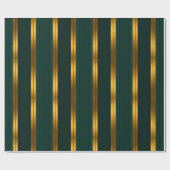 Luxe Populaire Groene Gouden Linnen Textuur Collec Cadeaupapier (Vlak)