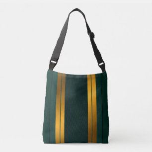 Luxe Populaire Groene Gouden Linnen Textuur Collec Crossbody Tas