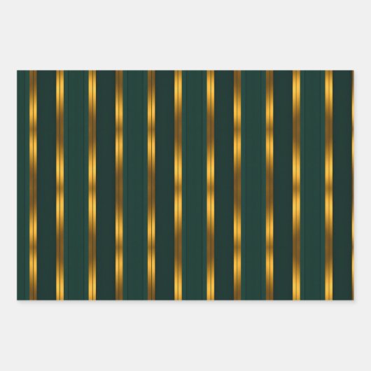 Luxe Populaire Groene Gouden Linnen Textuur Collec Inpakpapier Vel (Voorkant 2)