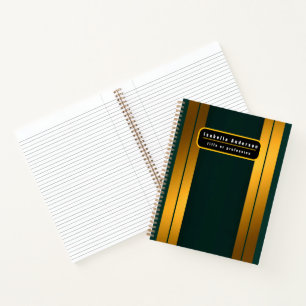 Luxe Populaire Groene Gouden Linnen Textuur Collec Notitieboek