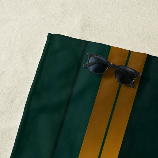 Luxe Populaire Groene Gouden Linnen Textuur Collec Strandlaken (In situ)