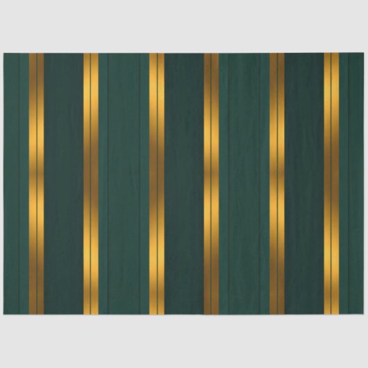 Luxe Populaire Groene Gouden Linnen Textuur Collec Tissuepapier (Voorkant)