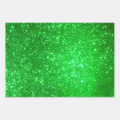Luxe Popular Gift Green Gold Glitter Inpakpapier Vel (Voorkant)