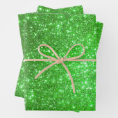 Luxe Popular Gift Green Gold Glitter Inpakpapier Vel (In situ)