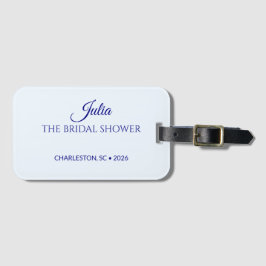 Luxe Porselein Witte Cursive Bruid Bagagelabel