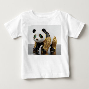 Luxe porseleinen panda met gouden filigraan
