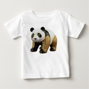 Luxe porseleinen panda met gouden filigraan