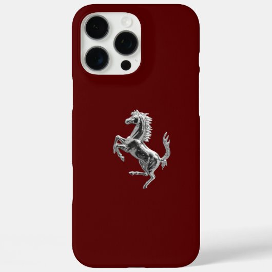Luxe Prancing Paard Embleem op Maroon Case-Mate iPhone Case (Achterkant)