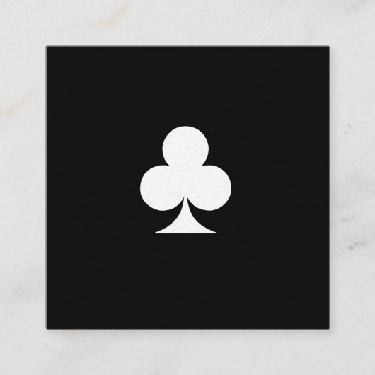 Luxe Premium Clubs Visitekaartje zwart (Voorkant)