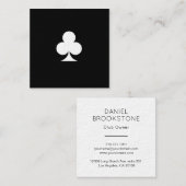 Luxe Premium Clubs Visitekaartje zwart (Voorkant / Achterkant)