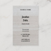 Luxe Premium dik hout look handgeschreven Visitekaartje (Achterkant)