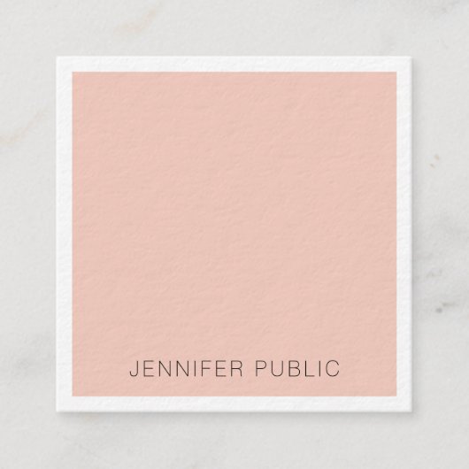 Luxe Premium - dikke, moderne elegante Sjabloon Vierkante Visitekaartje (Voorkant)