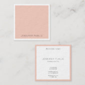 Luxe Premium - dikke, moderne elegante Sjabloon Vierkante Visitekaartje (Voorkant / Achterkant)