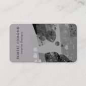 Luxe Premium - grijs artistiek uniek Abstract QR Visitekaartje (Voorkant)