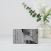 Luxe Premium - grijs artistiek uniek Abstract QR Visitekaartje (Staand voorkant)