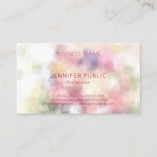 Luxe Premium Kraft-papier Elegant Modern Monogram Visitekaartje (Achterkant)