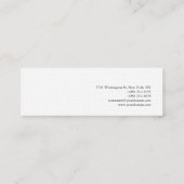 Luxe Premium Linen Black White Plain minimalist Mini Visitekaartje (Achterkant)