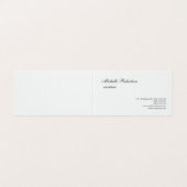 Luxe Premium Linen Black White Plain minimalist Visitekaartje (Buitenkant ongevouwen)