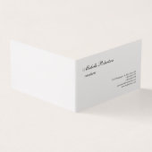 Luxe Premium Linen Black White Plain minimalist Visitekaartje (Buitenkant)