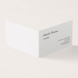 Luxe Premium Linen Black White Plain minimalist Visitekaartje