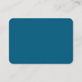 Luxe Premium Linnen Blauw & Wit Plain Klassiek Visitekaartje (Achterkant)