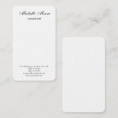 Luxe Premium Linnen Zwart & Wit Minimalist Visitekaartje (Voorkant / Achterkant)