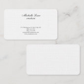 Luxe Premium Linnen Zwart & Wit Plain Klassiek Visitekaartje (Voorkant / Achterkant)