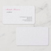 Luxe Premium Pearl Plain klassiek eenvoudig Visitekaartje (Voorkant / Achterkant)