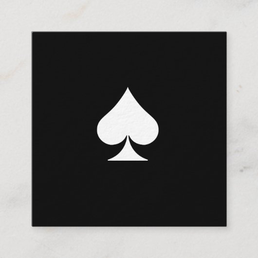 Luxe Premium Spades Visitekaartje zwart (Voorkant)