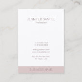 Luxe premium zijde afwerking Modern minimalistisch Visitekaartje (Achterkant)