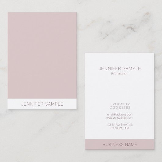 Luxe premium zijde afwerking Modern minimalistisch Visitekaartje (Voorkant / Achterkant)