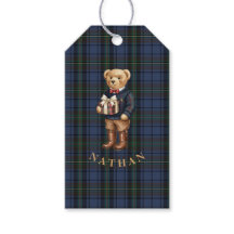 Luxe Preppy Geruite Kerst Teddybeer