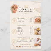Luxe Prijslijst Flyer Schoonheidssalon | Nagels & (Voorkant)