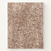 Luxe Prinses Gepersonaliseerde glitter Notitieboek (Achterkant)