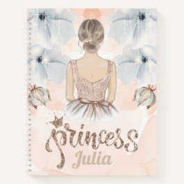 Luxe Prinses Gepersonaliseerde glitter Notitieboek