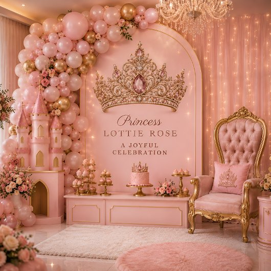 Luxe Prinses Verjaardag Kaart