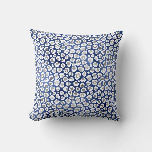 LUXE PRINT BLUE CUSHION KUSSEN (Voorkant)